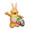 48" Inflatable Lighted Easter Bunny with Egg Outdoor Decoration